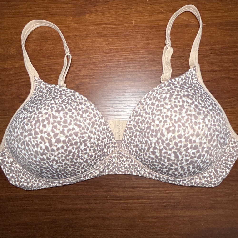 Warner's T-Shirt Bra 34B Animal Print Underwire Adjustable Straps 01298